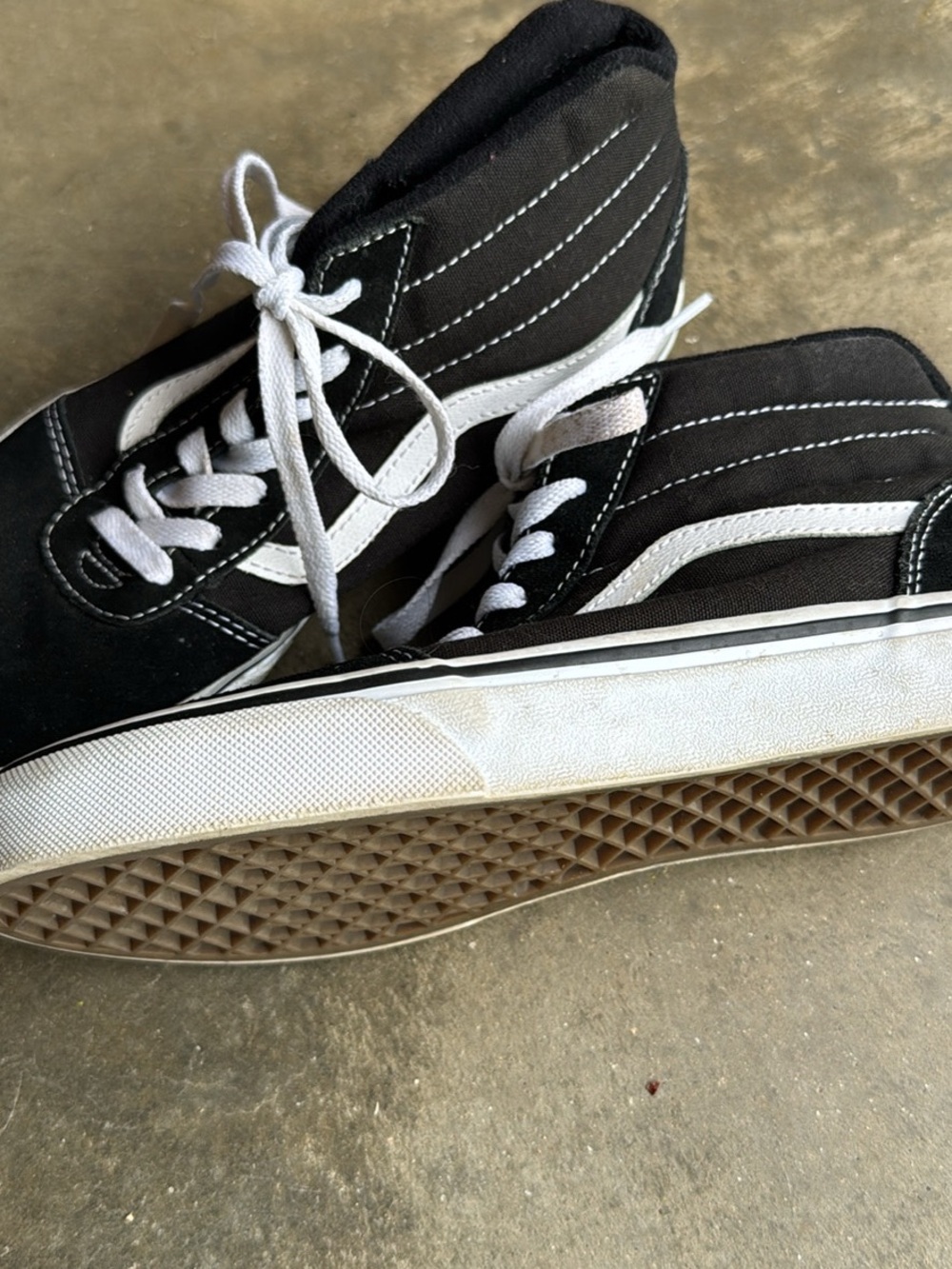 Vans Black and White Kids' High-Top Sneakers